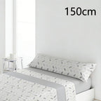 Juego de ropa de cama (Sábana ajustable, Cubrecama, Funda de almohada) | Juego de sábanas estampadas de 3 piezas | Primavera/Verano | Múltiples estilos | Tejido suave | 180cm - Múltiples tamaños disponibles