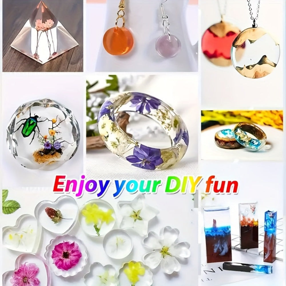 Kit de 384 Moldes de Silicona para Resina de Fundición, Ideal para Crear Joyas como Colgantes, Collares, Aretes y Diseños Geométricos para Proyectos