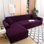 Juego de funda de sofá de felpa lujosa para sofá en forma de L (3 plazas 2 piezas) - Suave, lisa y agradable para la piel - Mejora perfecta para la decoración de la sala de estar de Navidad
