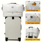 Juego de 2 bolsas de almacenamiento para equipaje, ligeras y plegables, expandibles, bolsa de viaje portátil para fin de semana y pernoctación, bolsa de fin de semana, bolsa de hospital, bolso tote para mujer para viajes de negocios, viajes, deportes, sen