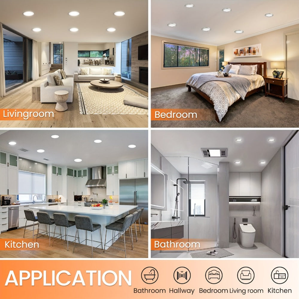 Foco LED empotrable regulable 6pcs | Dormitorio salón cocina y pasillo