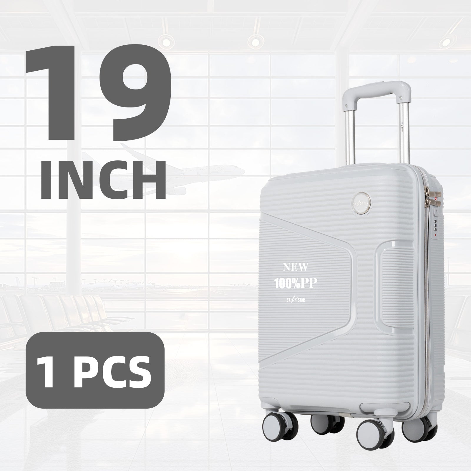 Equipaje | Maleta Rígida con Ruedas | 19 Pulgadas, Material PP | Diseño Retentor de Forma | Listo para el Embarkado | Múltiples Opciones de Color | Ideal para Uso Diario Estudiantil, Viajes Cortos y Escapadas de Fin de Semana, Aplicable en Múltiples Escen