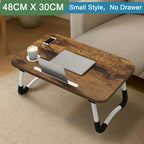 Escritorio para Laptop, Mesa de Cama para Laptop con Patas Plegables y Ranura para Taza, Soporte de Lectura para Portátil, Bandeja de Cama para Laptop para Cama Sofá Desayuno Trabajo Estudio Lectura, Soporte para Laptop para Cama, Mesa de Cama para Laptop