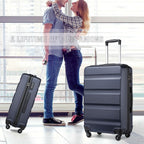 1 Maleta Mediana de 66x45x26cm con Carcasa Dura de ABS, Equipaje de Mano, Maleta de Viaje con Ruedas Giratorias 4 en Dirección Diversa y Candado TSA, Regalo de Regreso a Clases y Vacaciones