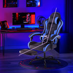 Silla Gamer, Silla de Computadora, Inclinación de Respaldo de 135°, Silla Ergonómica con Reposapiés, Silla de Oficina, Silla de Computadora Ergonómica con Soporte Lumbar, Silla para Esports