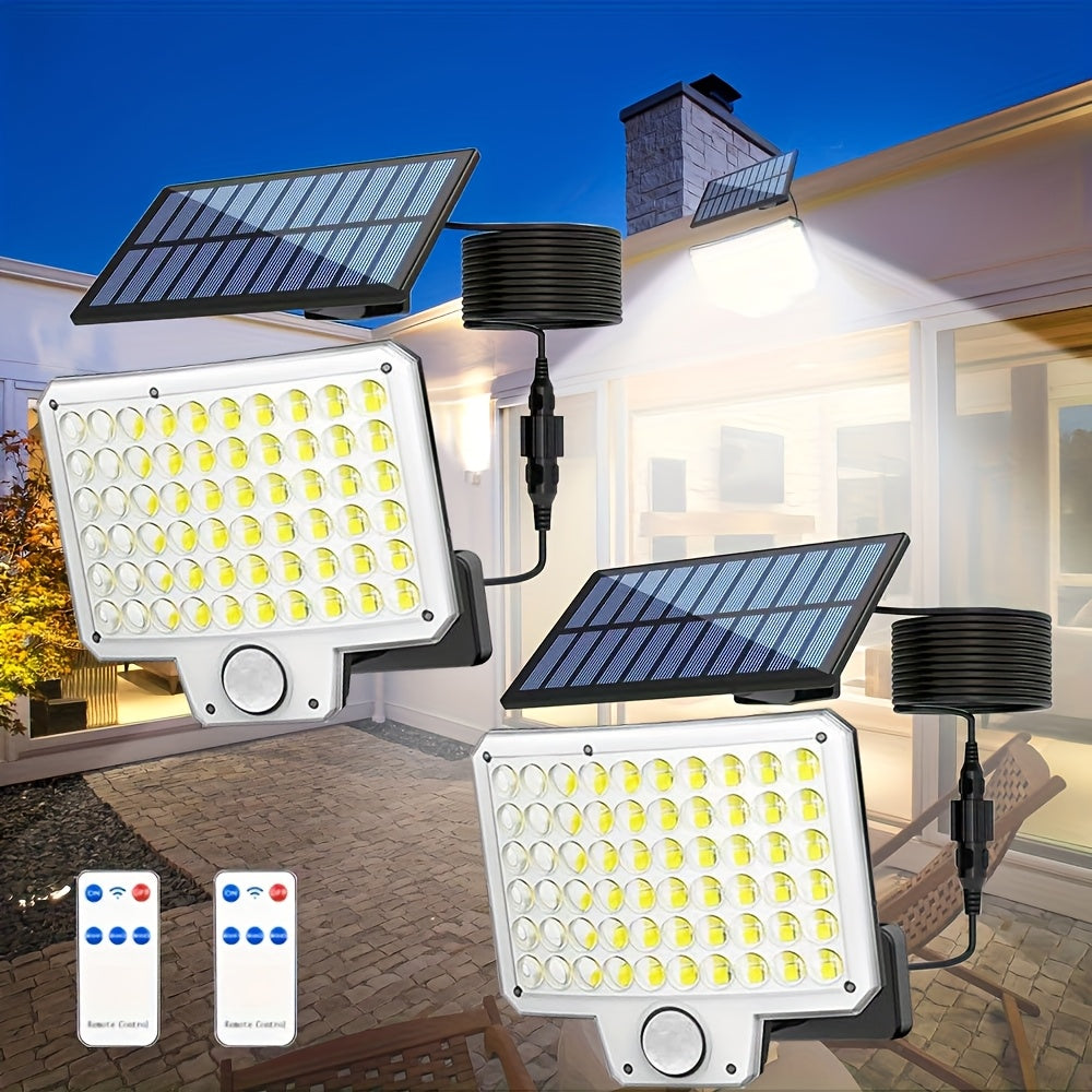 Luces solares LED con sensor de movimiento | Pared, jardín y seguridad exterior
