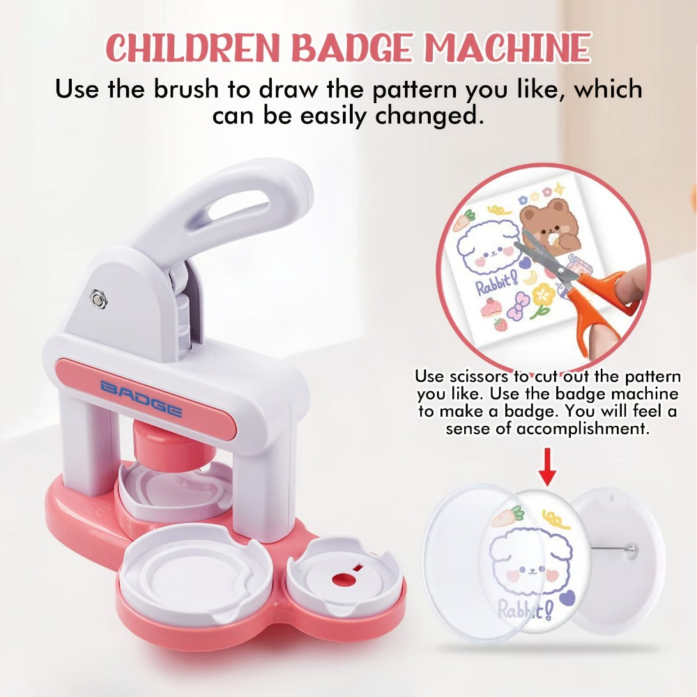 Máquina para hacer botones, 55 mm x 35 mm, kit de máquina de prensa para hacer botones magnéticos sin instalación, máquina de prensa para perforar insignias, con 12 placas para insignias de 55 mm, 12 placas para insignias de 35 mm y 12 placas para insigni
