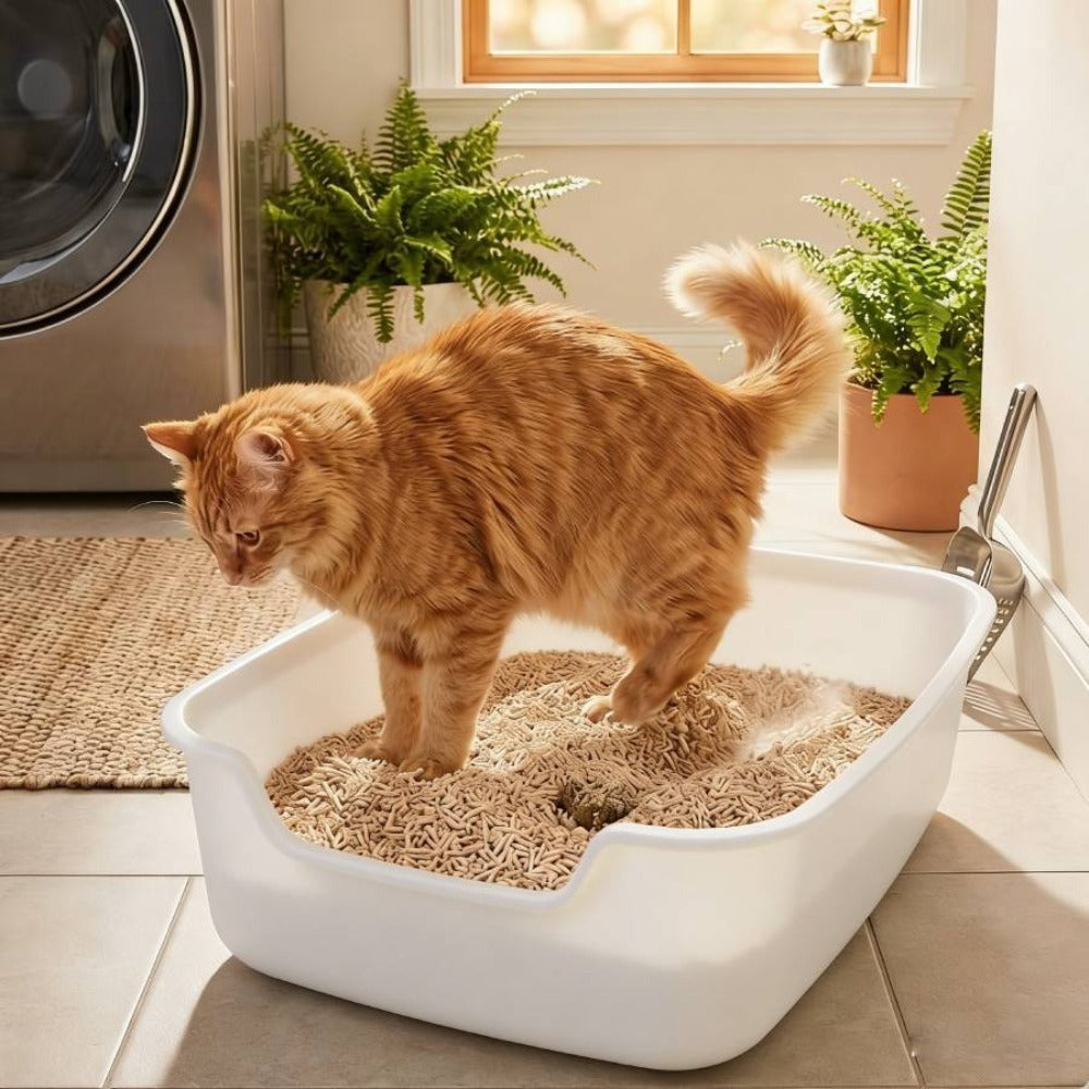Arena para gatos con tofu perfutado, 6 l (1 paquete), original, arena para gatos con manzana, lavanda, limón y fibra de soja.