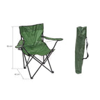 Pack de 2 Sillas de Camping Plegable, Silla Portátil Resistente para Exterior, Jardin, Playa, Terraza, Con Reposabrazos, Fácil Transporte 80x45x80cm