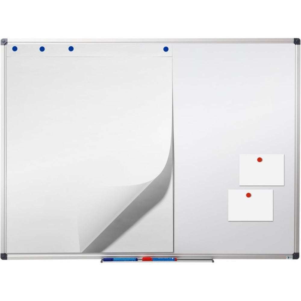 Pizarra Magnética KARAT con Marco de Aluminio - Soporte para Bolígrafos Removible - Resistente a Arañazos y Limpiable con un Paño Seco - Pizarra Magnética para Oficina, Hogar y Escuela - Formato Vertical o Horizontal