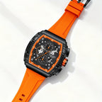 Relojes de pulsera para hombre H, movimiento de cuarzo de alta precisión, correa de silicona, resistente al agua, calendario, diseño multifuncional, relojes de vestir para hombre