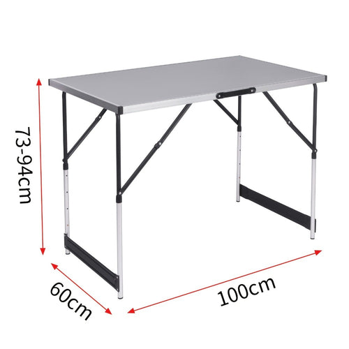 1pc Mesa de Picnic Plegable para Exteriores, Mesa Plegable Ligera para Camping, Aleación de Aluminio, Soporte a Prueba de Óxido, Resistente a los Arañazos, Resistente al Desgaste, Mesa Gruesa, Mesa Plegable Portátil para Camping, Uso Dual para Exteriores