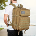 Mochilas | Moquera Táctica Caqui de 45L, Estilo Deportivo en Poliéster, Mochila para Senderismo con Sistema MOLLE, Bolsa de Viaje y Escalada