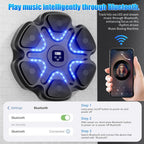 Máquina de boxeo de pared con música y guantes, con tecnología inteligente y nueve modos de velocidad para un entrenamiento