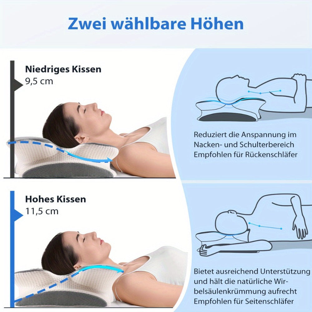 Almohada para el cuello, El regalo perfecto para familiares, amigos y parejas, Almohada ergonómica, Almohadas para dormir sin olor para un descanso profundo, Almohada refrescante para personas que duermen de lado, boca arriba y boca abajo
