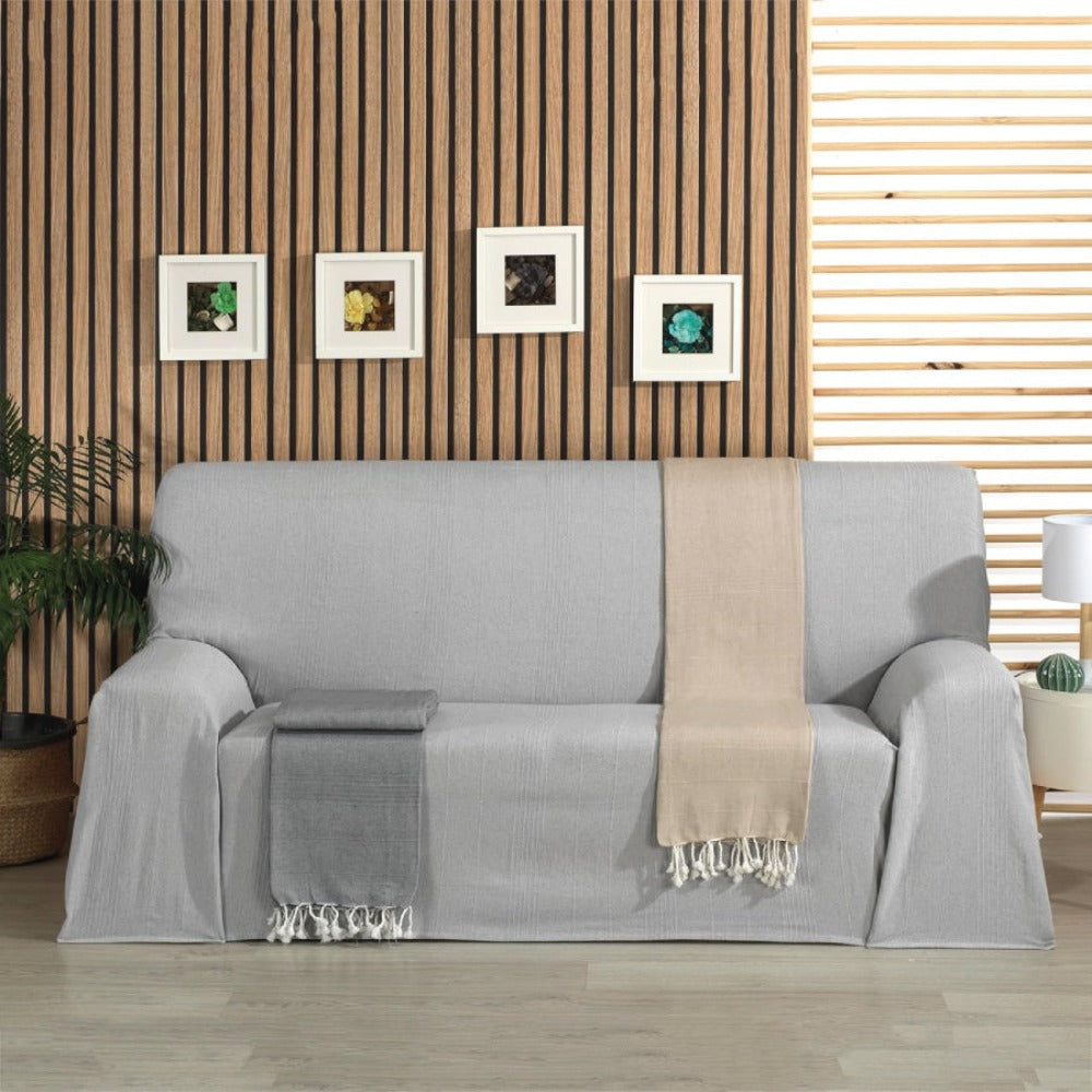 Terma Home - Foulard Multiusos Modelo Charlotte, Plaid para Cama, Manta para Cama, Cubre Sofá, Jarapa, Etc Gris, Antracita, Rosa, Beige, Crema, Verde, Blanco Roto (180 x 260 cm / 230 x 260 cm / 300 x 260 cm