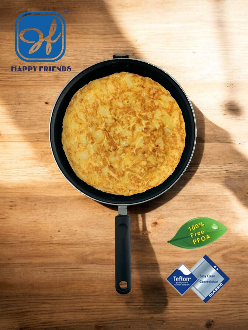 Sartén Doble Volteadora Ø24 cm para Tortillas | Antiadherente | Apta para Inducción | Libre de PFOA
