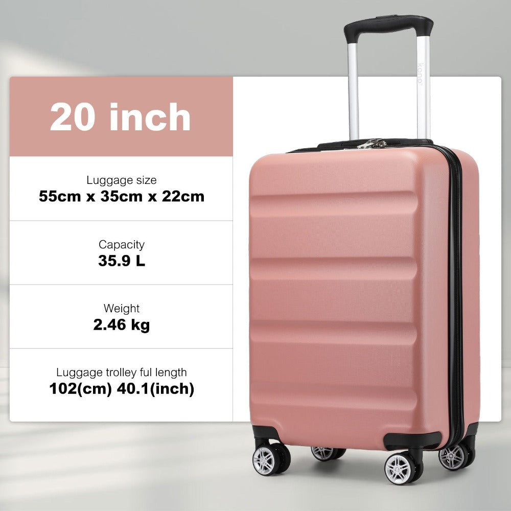 Maleta de 20 pulgadas de carcasa dura 4 ruedas Maleta de viaje Equipaje de cabina Estuche expandible