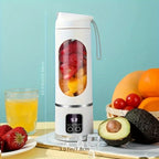 Licuadora y Exprimidor Portátil Recargable por USB - Fácil de Limpiar, Perfecto para Bebidas de Frutas y Verduras, Batidos - Capacidad de 10.14oz a 16.91oz