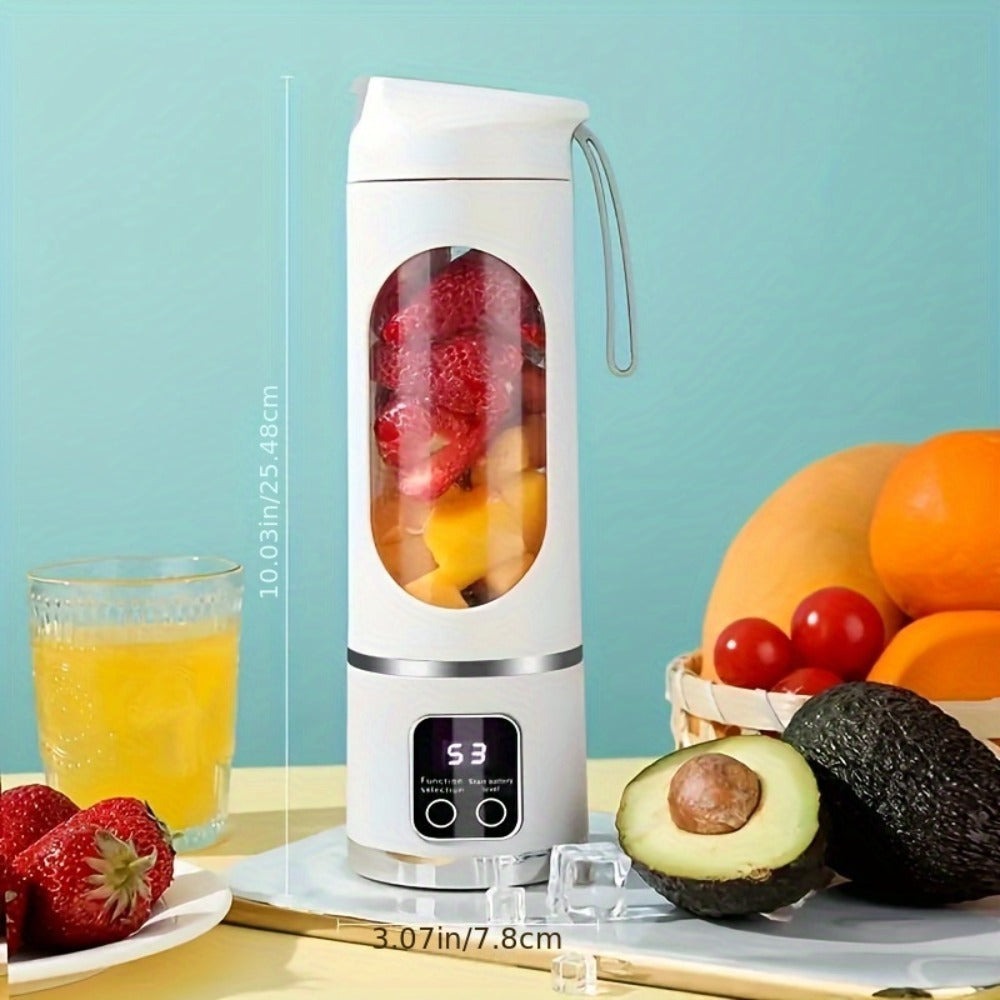 Licuadora y Exprimidor Portátil Recargable por USB - Fácil de Limpiar, Perfecto para Bebidas de Frutas y Verduras, Batidos - Capacidad de 10.14oz a 16.91oz