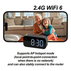 Cámara despertador Wifi 1080P con detección de movimiento, visualización remota y grabación en bucle, incluye tarjeta SD de 16GB, alertas ricas, cámara de vigilancia HD para el hogar, cámara de monitoreo segura adecuada para tu hogar, oficina o mascota