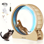Rueda de ejercicio para gatos de madera | Actividad interior y enriquecimiento de mascotas