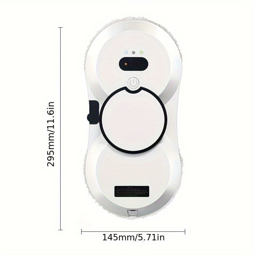 Puruikai 10 Nuevo Producto Navideño Almacenamiento Local Robot de Limpieza de Ventanas Inteligente, Disponible en Blanco y Negro, Robot de Limpieza de Ventanas con Spray Automático y Control Remoto, Potente Succión con Seguridad Anticaída, Ahorra Tiempo y