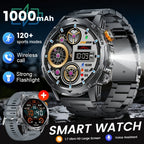 SIEMORL Smartwatch para hombre con más de 50 horas de tiempo de espera ultra largo, reloj inteligente HD de 1.7 pulgadas con batería de 1000 mAh/Función de teléfono/Más de 110 modos deportivos/Monitoreo del sueño, Reloj para hombre para iPhone Android Pod