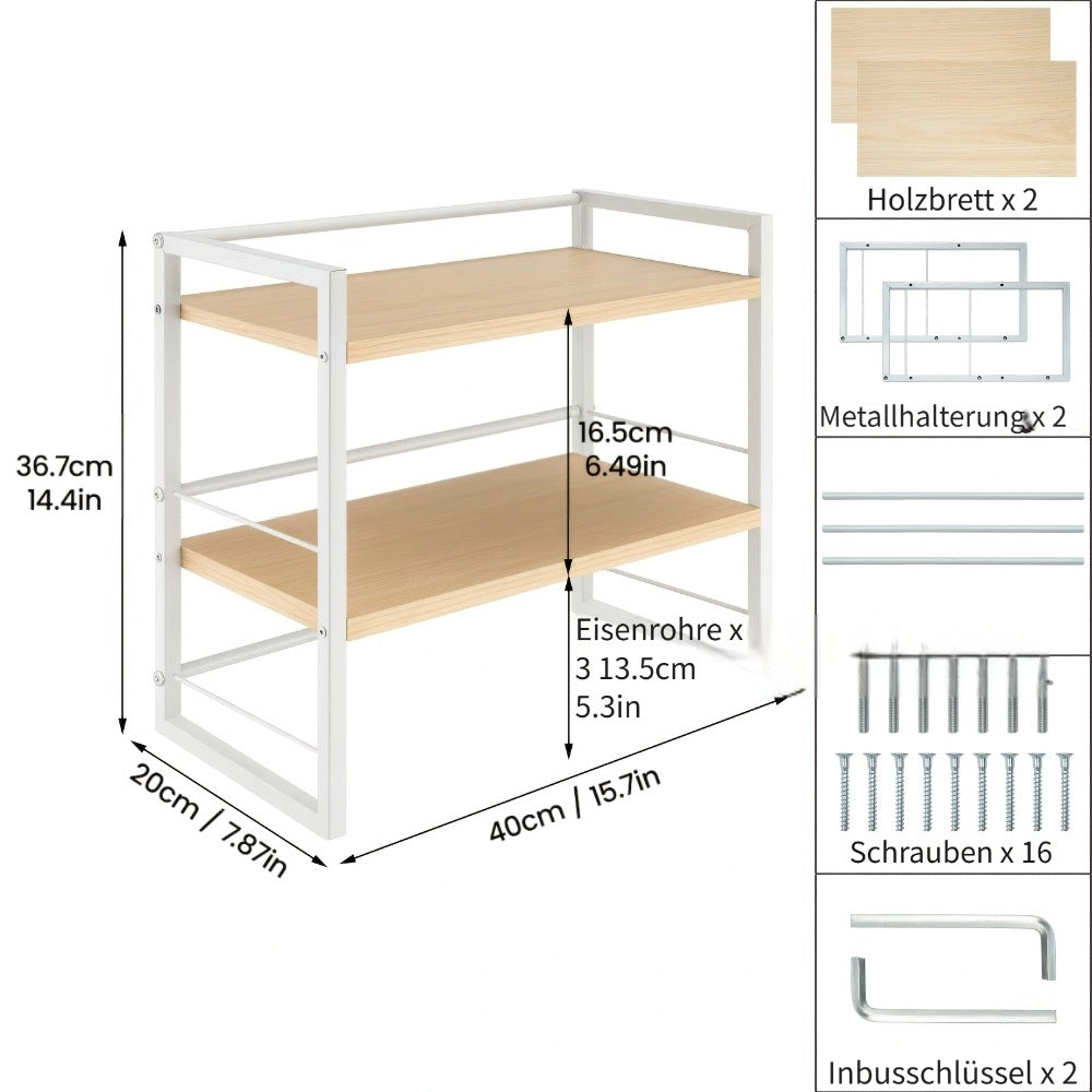 Organizador de estante de escritorio de madera, estantería de escritorio de oficina, estante de almacenamiento y decoración de gabinete, estante para escritorio y tocador, accesorio de estantería, estante de almacenamiento