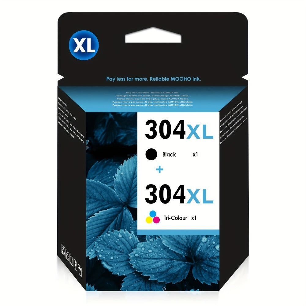 304 XL Cartucho de tinta compatible con HP 304 304XL para AMP 130, ENVY 5010 5020 5030 5032 5050, DeskJet 2622 2630 2632 2633 2634 3720 3730 3733 3735 3750 3760 3762 3764 Negro y Tricolor 2-pack