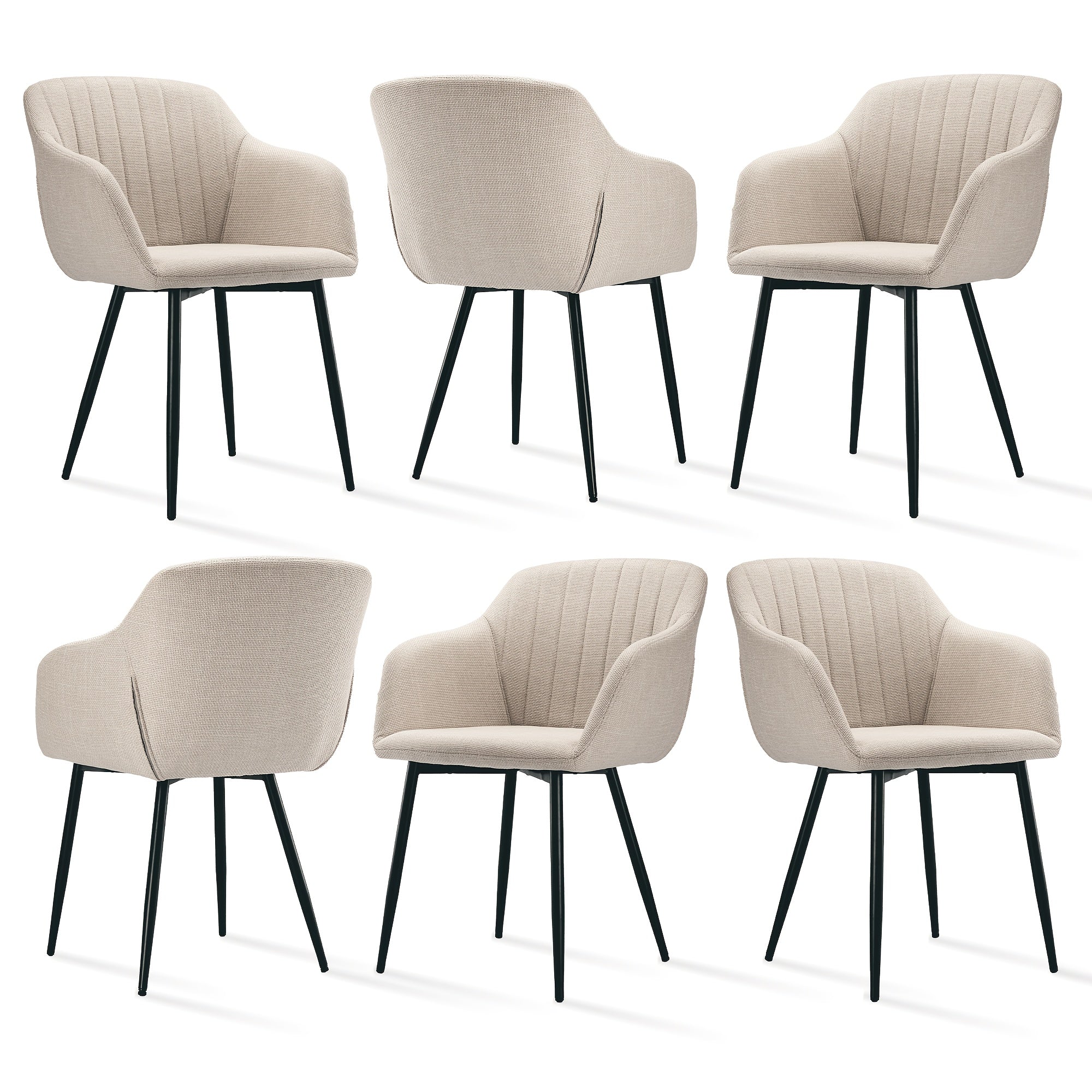 Sillas de comedor elegantes con reposabrazos y soporte lumbar para sala de estar, cocina y dormitorio, que ofrecen un alto confort - Disponibles en juegos de 2, 4 o 6