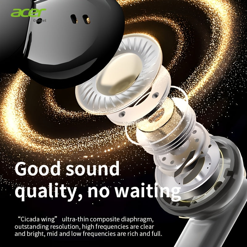Auriculares Bluetooth | Auriculares Inalámbricos Acer OHR546, Marca Original, Decodificación Hi-Fi de Alta Definición, Sonido 3D Envolvente, Gran
