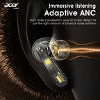 Auriculares Bluetooth | Auriculares inalámbricos Acer Ohr646 originales y oficiales, intrauditivos, inalámbricos 6.0 ANC con reducción activa de