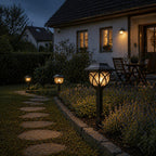 Juego de 6 luces solares de camino Setonr para exterior, luces LED de estaca para jardín para césped, patio, paisajismo, patio, camino y decoración de maceteros