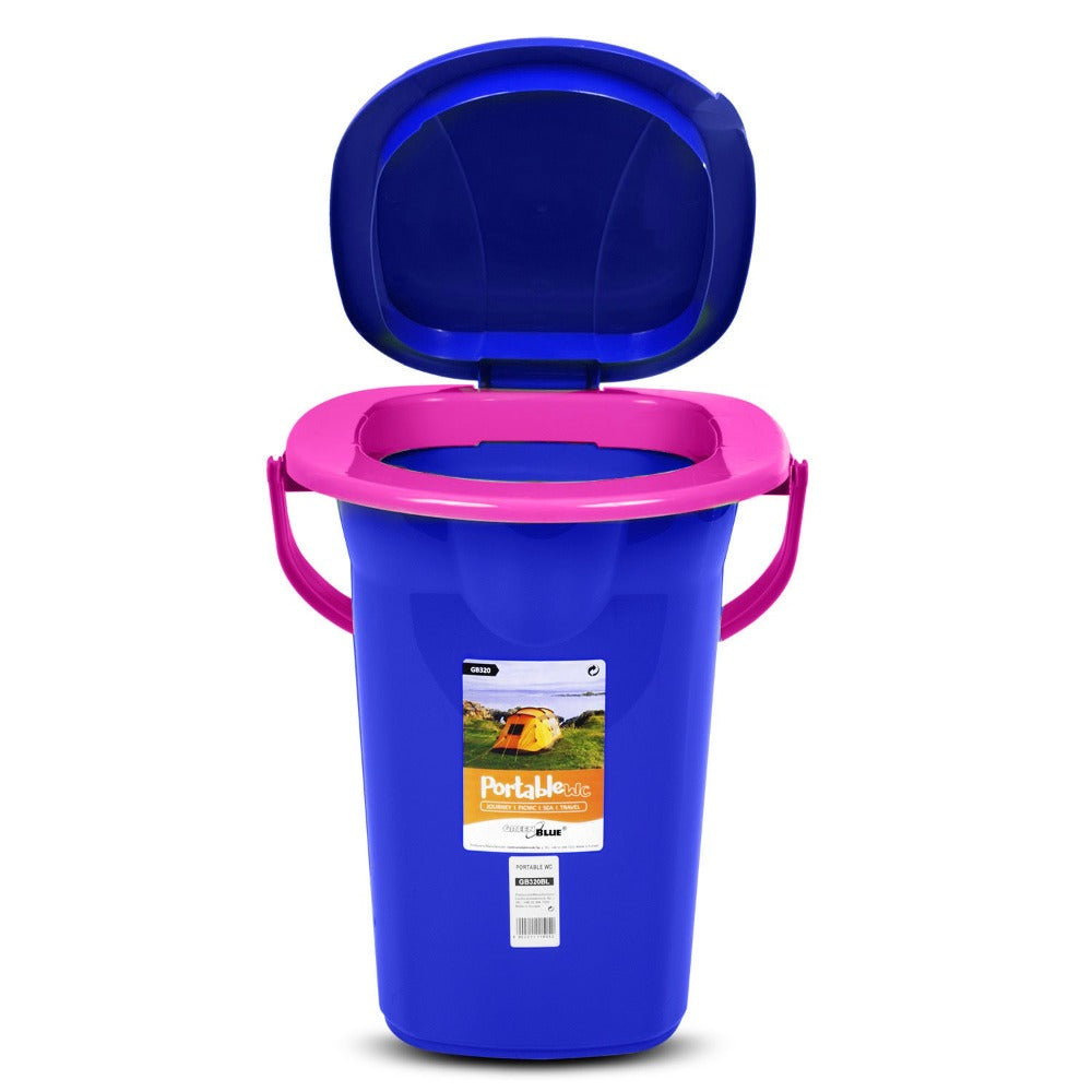 Baño Portátil de Viaje 19L VerdeAzul GB320 para Hasta 120kg