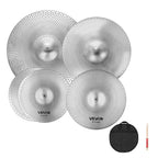 VEVOR Paquete de platillos de bajo volumen, 4 piezas de 14, 16, 18 y 20 pulgadas para batería