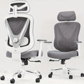 Silla de oficina | Silla de escritorio ergonómica de malla con estructura de respaldo en V, ruedas giratorias de 360 grados, cojín de asiento y