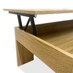 Mesa de Centro Elevable Nyana Home Mesa Multifuncional con Almacenaje Oculto Estructura Robusta y Estable Desplegable con Doble Altura
