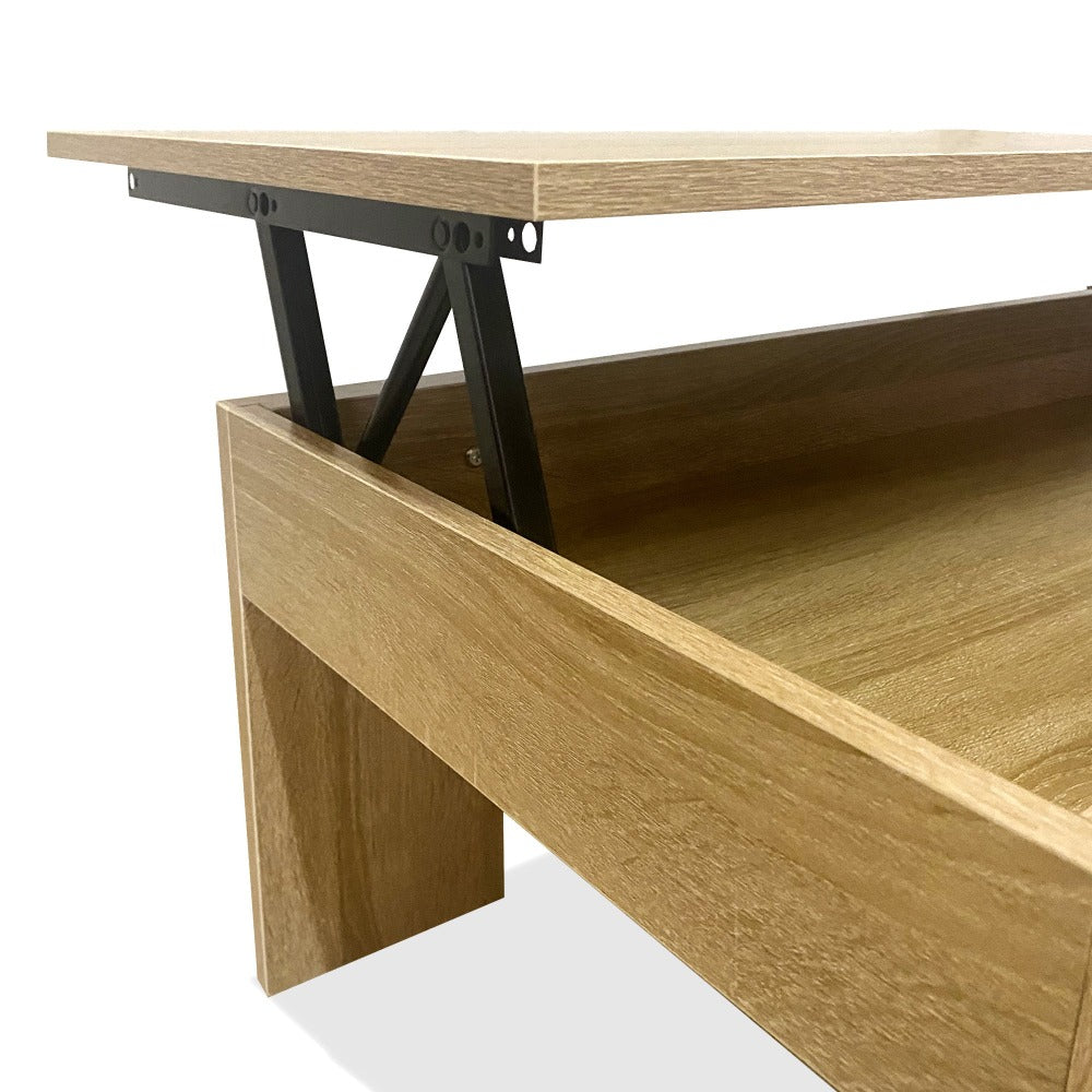 Mesa de Centro Elevable Nyana Home Mesa Multifuncional con Almacenaje Oculto Estructura Robusta y Estable Desplegable con Doble Altura