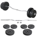 Juego de pesas Sz-Barbell Set Curlset 20/25/30 Kg, juego de barra larga con 6 discos, Sz-Bar para entrenamiento de fuerza, barra de curl con pesas