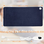 Almohadilla Térmica Extragrande - 6 Niveles de Calefacción, Hasta 140 °F, Apagado Automático a las 2 Horas, 84 cm x 43 cm x 60 cm x 30 cm, Portátil - Franela Suave, Lavable a Máquina, Almohadillas Térmicas para Cuello, Hombros, Rodillas, Piernas, Regalo p
