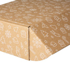 Caja Cartón Envío Navidad, Caja Cartón Navidad Automontable de Cartón Kraft, Caja Regalo - Packer PRO