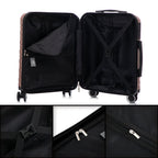 Juego de 3 Maletas 55x40x20cm ABS+Policarbonato | Maleta Mediana Expandible 66x45x27.50 - 30cm Extendido - 23kg | Neceser 29cm | Semirrígida trolley 4 ruedas giratorios a 360º cierre numérico - Negro/AzulMarino/RosaDorado/Turquesa/Menta/Verde/Amarillo/Ros
