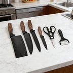 [Especial del Chef | Cuchillo de Cocina] Juego de 6 Cuchillos Profesionales Ultra Afilados, Cuchillo para Cortar Verduras, Cuchillo para Picar Carne, Cuchillo para Frutas, Tijeras Multiusos, Juego de Cuchillos de Cocina Adecuado para Hogar, Cocina, Cocina