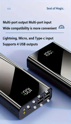 Cargador USB Rápido de Gran Capacidad 50000Mah con Pantalla LED, Linterna y Reserva de Energía de Emergencia - Luz de Camping para Exteriores para iPhone, Android y Dispositivos Digitales, Regalo de Vacaciones