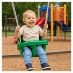 Colgacama tipo cubo para niños con cinturón de seguridad y cuerdas ajustables, asiento con respaldo alto y protección lateral, polipropileno duradero resistente a las condiciones climáticas y radiación UV, colgacama fácil de limpiar para el jardín, terraz