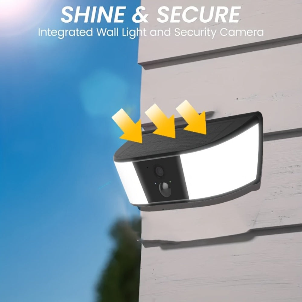 ANRAN Cámara de Luz Solar de Pared, una Cámara de Seguridad Solar para Exteriores que se Convierte en una Luz de Pared, Cuenta con Conectividad Inalámbrica 2.4G para la Seguridad del Hogar, Detección de Movimiento con IA, Iluminación Activada por Movimien