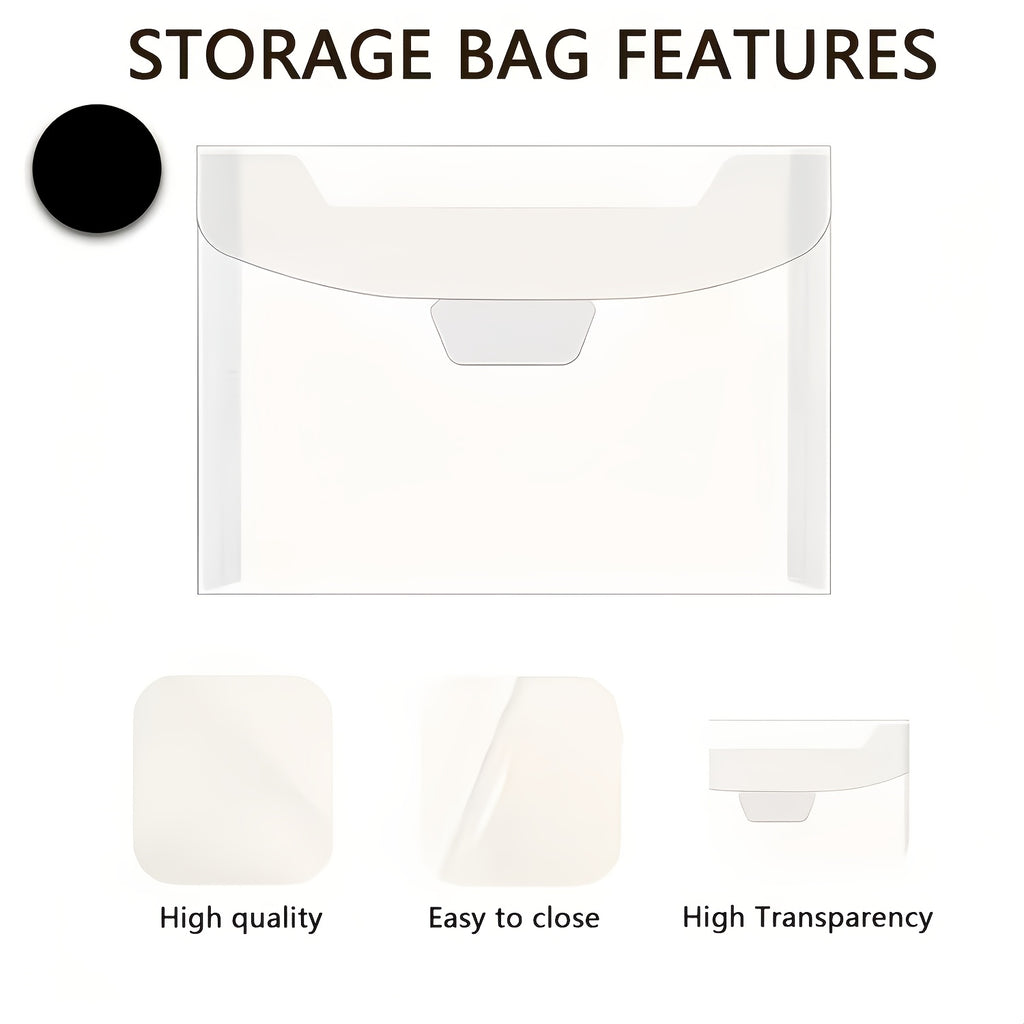 Bolsas de almacenamiento para 50/100 sellos y moldes con láminas magnéticas de goma, con una grosor de 0.5 mm. Estos sobres transparentes, que miden 19 x 14 cm, son ideales para organizar artículos hechos a mano y son perfectos para manualidades y artes.
