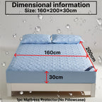 1 Protector de colchón impermeable cómodo, sábana ajustable impermeable suave y transpirable con tecnología Soundwave, funda de colchón de color sólido sin ruido, adecuada para apartamentos, dormitorios, hoteles, habitaciones de invitados y residencias de