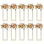 10 Piezas Soporte de Flores Metálico Dorado de 78.74 cm de Altura para Centros de Mesa de Bodas NUEVO